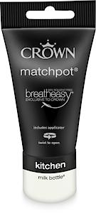 Crown Easyclean Kitchen Matt Emulsion 40Ml Sample - Milk Bottle