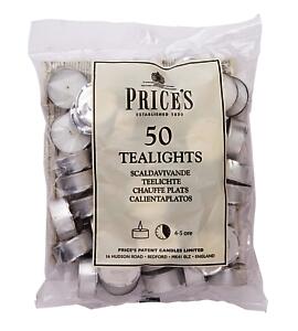 Prices White Tealights Bag(50)