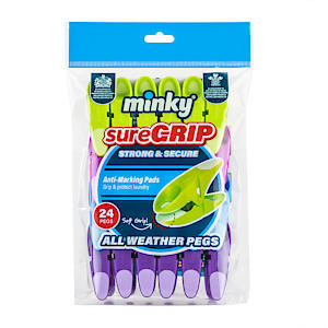 Minky Suregrip Pegs, Assorted Color, Pack Of 24