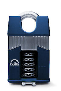 Squire Henry Warrior 5 Wheel Closed Shackle Combination Padlock, 65 Mm (Length)