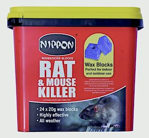 Nippon Vitax Rat & Mouse Killer Wax Blocks 300G