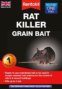 Rentokil Psr31 Rat Killer Grain Bait, Sachet,Black,50 Gm