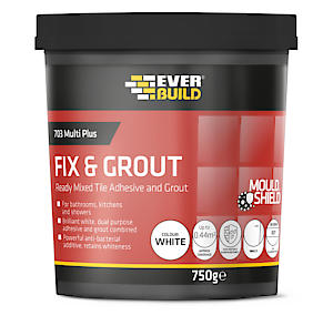 Everbuild 703 Fix &amp; Grout Tile Adhessive 750g