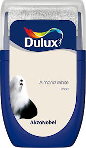 Dulux Walls & Ceilings Tester Paint, Almond White, 30 Ml