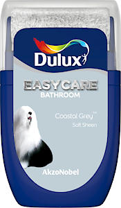 Dulux Easycare Bathroom Tester Paint, Coastal Grey, 30 Ml