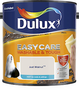 Dulux Easycare Matt Emulsion Paint For Walls And Ceilings - Just Walnut  2.5L
