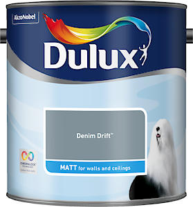 Dulux Walls & Ceilings Matt Emulsion Paint, Denim Drift, 2.5 Litres