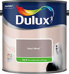 Dulux Walls & Ceilings Silk Emulsion Paint, Heart Wood, 2.5 Litres