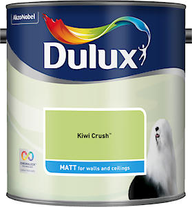 Dulux Walls & Ceilings Matt Emulsion Paint, Kiwi Crush, 2.5 Litres