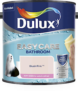 Dulux  Easycare Bathroom Soft Sheen Emulsion Paint For Walls And Ceilings - Blush Pink 2.5L