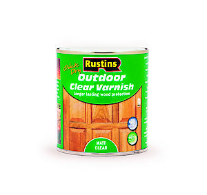 Rustins Quick Dry Outdoor Clear Varnish 500Ml Matt