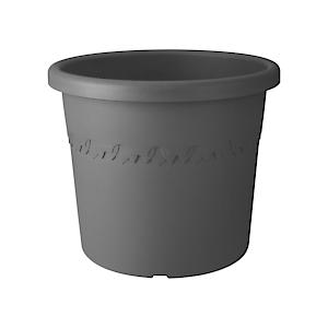 Elho Algarve Cilindro Wheels 40Cm - Large Plant Pot Outdoor Black/Anthracite