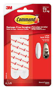 Command Damage Free Hanging Large Adhesive Strips 3M