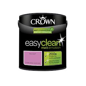 2.5L Crown Easy Clean Matt Emulsion Multi Surface Paint €“ Fairy Dust