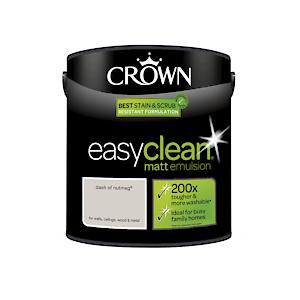 2.5L Crown Easy Clean Matt Emulsion Multi Surface Paint €“ Dash Of Nutmeg