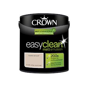 2.5L Crown Easy Clean Matt Emulsion Multi Surface Paint €“ Toasted Almond
