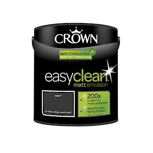 2.5L Crown Easy Clean Matt Emulsion Multi Surface Paint €“ Rebel