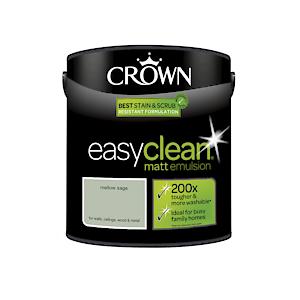 2.5L Crown Easy Clean Matt Emulsion Multi Surface Paint €“ Mellow Sage