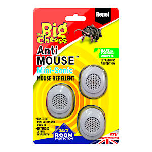 The Big Cheese Mini-Sonic Mouse Repellent €“ 3 Pack Plug-In