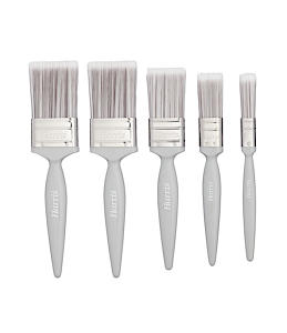 Harris Essentials Walls & Ceilings Paint Brush Set | Pack Of 5 | 0.5", 1", 1.5", 2", Grey