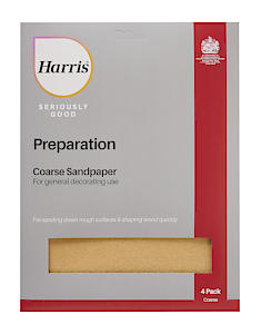 Harris Seriously Good Coarse Sandpaper | 4 Pack