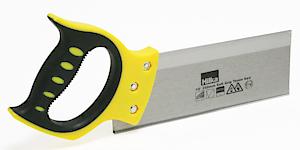 Hilka Tools 10" (250mm) Hardpoint Tenon Saw, Yellow/Silver