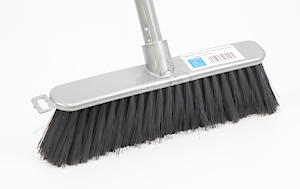 Soft Sweeping Silver Kitchen Broom 30Cm Soft Bristle Brush Head, 120Cm Screw Fit Metal Handle