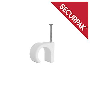 Cable Clips Round White 3.5mm(40)