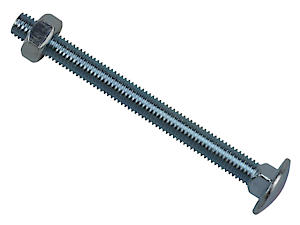Carriage Bolt & Nut Zp M6 X 40Mm Bag 10