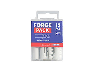 Forgepack Expansion Wall Plugs - Rimless | M10 X 50Mm | Nylon | Pack 12