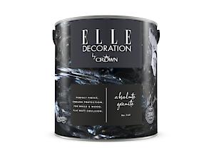 Elle Decoration By Crown 2.5L Flat Matt Emulsion Paint - Absolute Granite No 189