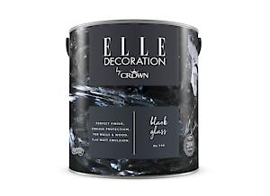 Elle Decoration By Crown 2.5L Flat Matt Emulsion Paint - Black Glass No 194