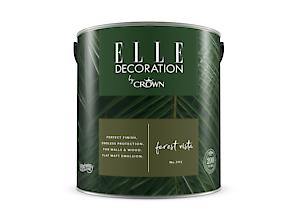 Elle Decoration By Crown 2.5L Flat Matt Emulsion Paint - Forest Vista No 392