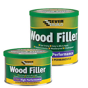 Everbuild 2-Part  Wood Filler Fast Drying Weatherproof  Light Stainable €“ 500G