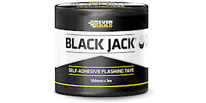 Everbuild Black Jack Strong Self Adhesive Flashing Tape €“ Natural Lead-Look Finish €“ 100Mm X 3M