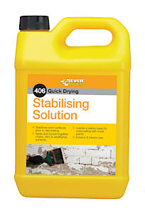 Everbuild 406 Quick Drying Stabilising Solution €“ Clear €“ 5 Litre , Pack Of 1