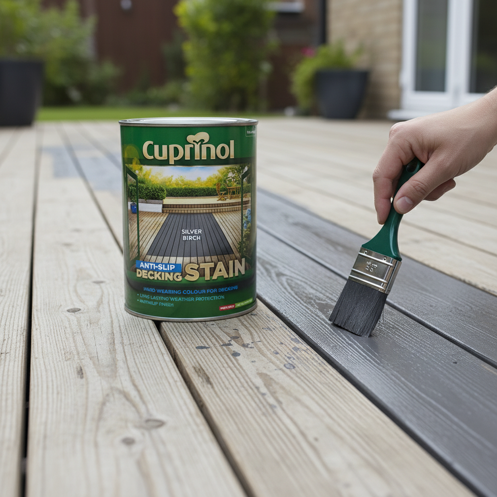 Dulux Cuprinol Anti-Slip Hardwearing Decking Stain - Silver Birch - 5L