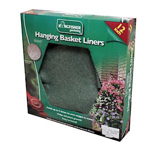 Kingfisher Hbl12 12-Inch Jute Hanging Basket Liner - Green