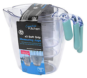 Kitchen Creative 3pc Measuring Jug Set 200 / 400 / 900ml