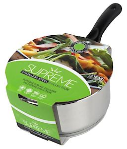 Stainless Steel Collection Stainless Steel Saucepan & Lid 20Cm Ss2020, Multi-Colour