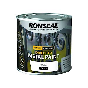 Ronseal Direct To Metal Paint White Gloss 250Ml