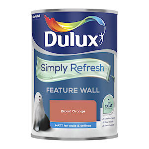 Dulux Simply Refresh Feature Wall Matt Emulsion Paint - Blood Orange - 1.25L  Blood Orange