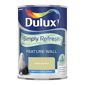 Dulux Simply Refresh Feature Wall Matt Emulsion Paint - Melon Sorbet - 1.25L, 5569248