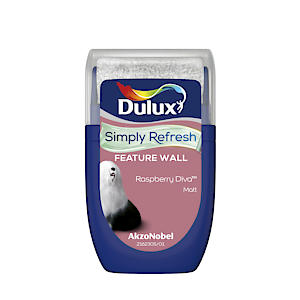 Dulux Simply Refresh Feature Wall Matt Emulsion Paint - Raspberry Diva - 30 Ml 5569252 Tester