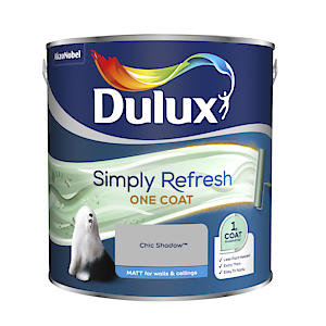 Dulux 5382894 Simply Refresh Matt Emulsion Paint, Chic Shadow, 2.5 L