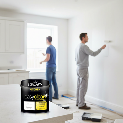 2.5L Crown Easyclean Kitchen Matt Emulsion Multi Surface Paint – Pure Brilliant White
