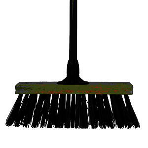 CHW 14" PVC yard broom w/handle