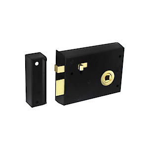 Sec 100Mm Rim Latch Black S1847