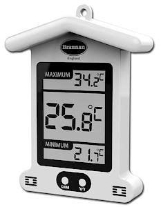 Brannan Digital White Greenhouse Thermometer