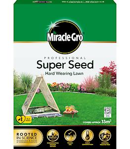 Miracle-Gro Professional Super Seed Hard Wearing Lawn Seed, 33M2, Green
